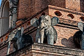 Chiang Mai - The Wat Chedi Luang. The massive chedi heavily damaged by an earthquake has been partially reconstructed apart from the spire since nobody can be sure what it looked like. 